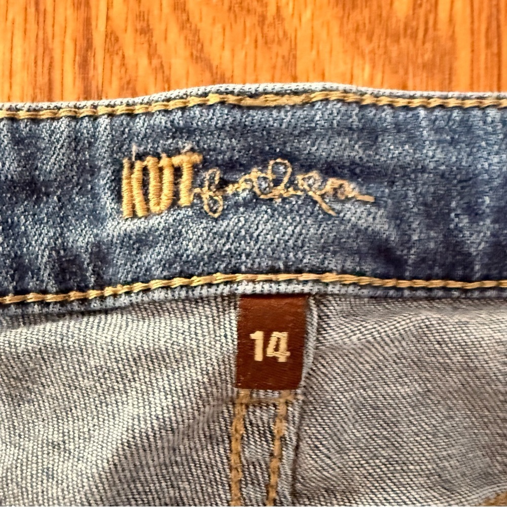 Kut from the Kloth Catherine Mid-Rise Boyfriend Distressed Jeans Sz 14 - Picture 3 of 12
